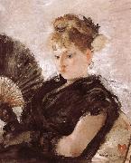 Berthe Morisot The woman holding a fan Sweden oil painting artist